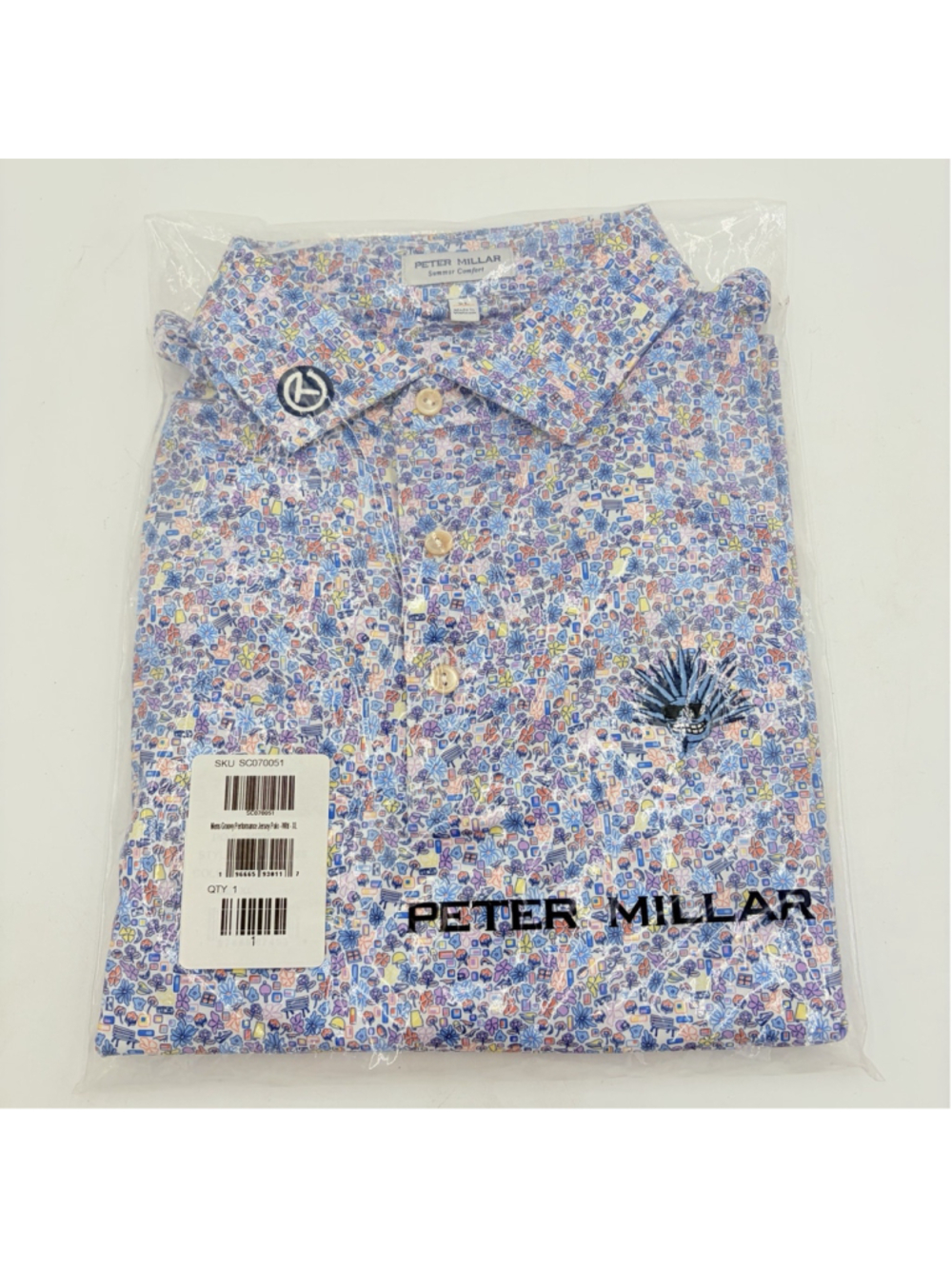 Peter Millar Summer Comfort Men’s XL Multicolor Circle T Print Scotty Cameron